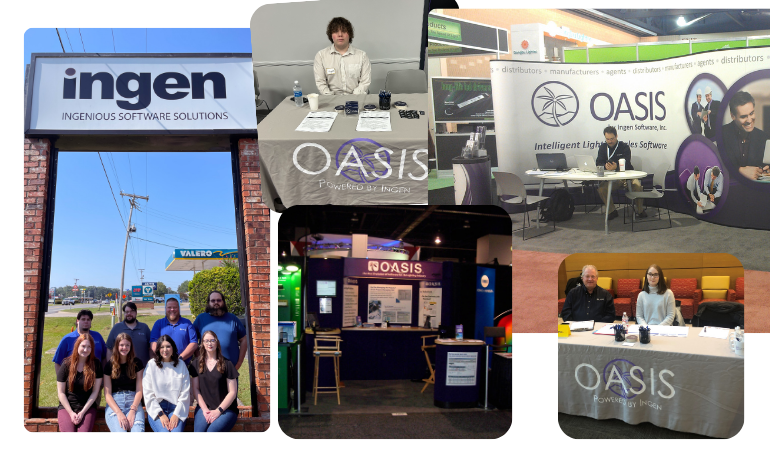 Ingen team collaborating at the office and industry events